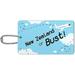 New Zealand or Bust Flying Airplane ID Tag Luggage Card for Suitcase or Carry-On