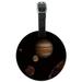 Planet Jupiter With Io Europa Ganymede and Callisto Moons Space Round Leather Luggage Card Suitcase Carry-On ID Tag