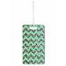 Leopard Print Chevrons on Green Standard Sized Hard Plastic Double Sided Luggage Identifier Tag