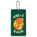 Wine-O Saur Dinosaur Wine Lover Funny Humor Wood Luggage Card Suitcase Carry-On ID Tag