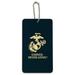 Marine Corps USMC Earned Never Given White Blue Logo Officially Licensed Wood Luggage Card Suitcase Carry-On ID Tag