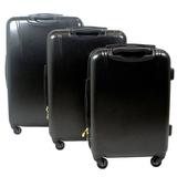 Macbeth Collection Take me Away 3 Piece Nested Luggage Set, Black, 29, 25, and 21 inch Luggage