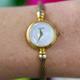 Gucci Accessories | Gucci Antique Mother Of Pearls Wire Watch Bracelet | Color: Gold/White | Size: Os