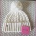 Kate Spade Accessories | Kate Spade Nwt Cream Knit Pompom Beanie Hat | Color: Cream | Size: Os