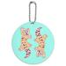 Leopard Gecko Round Luggage ID Tag Card Suitcase Carry-On