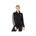 adidas Women's Essentials 3-stripes Tricot Track, Black/White, Size Large