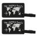 The Journey Awaits Globe Luggage Tag Travel Gifts for Women Travelers Gift World Traveler 2-pack Laser Engraved Leatherette Luggage Tags Black