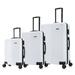 DUKAP STRATOS lightweight hardside spinner 3 piece luggage set 20'',24'', 28'' inch White