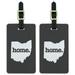 Graphics and More Ohio OH Home State Luggage Suitcase ID Tags Set of 2 - Solid Dark Grey Gray