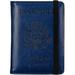 HERRIAT Leather Passport Holder Cover Case RFID Blocking Travel Wallets Card Case for Women Men(Blue)