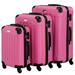 VonHaus ABS Set of 3 Luggage - Pink