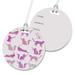 KuzmarK Luggage Travel Round Bag Tag - Kitty Cat Pink