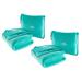 BlueHills 2-Pack Premium Soft Travel Blanket Pillow Airplane Blanket for Two in Soft Bag Pillowcase with Hand Luggage Belt and Backpack Clip, Compact Pack Large Blankets for Travel (Teal Green T012)