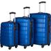 Travel Luggage Set Lightweight Hardside Spinner Luggage Set of 3, Blue