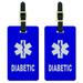 Graphics and More Diabetic - Medical Emergency - Star of Life Luggage Tag Set
