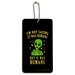 I'm Not Saying It Was Humans But Alien Funny Humor Wood Luggage Card Suitcase Carry-On ID Tag