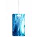 Grunge Blue Watercolor Standard Sized Hard Plastic Double Sided Luggage Identifier Tag