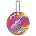 Violin Player Band Instrument String Round ID Card Luggage Tag