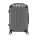 Dcenta 20 inch Waterproof Spinner Luggage Travel Business Large Capacity Suitcase Bag Rolling Wheels Gray Color