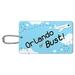 Graphics and More Orlando or Bust - Flying Airplane ID Card Luggage Tag