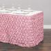 17 ft. Rosette Satin Table Skirt Blush Pink
