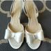 Kate Spade Shoes | Kate Spade Satin Ivory Bow Heels | Color: Cream/White | Size: 6