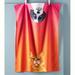 Anthropologie Kitchen | Anthropologie Carole Akins Furry Friends Dish Towel | Color: Orange/Pink | Size: Os