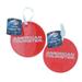 American Tourister Jumbo Luggage Tag Set of 2 Round Red ID Suitcase