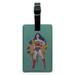 Wonder Woman Vintage Woman Rectangle Leather Luggage Card Suitcase Carry-On ID Tag