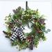 The Holiday Aisle® 24" Floral Wreaths Silk, Cotton in Brown/Green/Red | 24 H x 24 W x 8 D in | Wayfair 8AFD9B7CA5294B639AA0081EAC2F537C