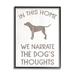 Stupell Industries We Narrate Dog's Thoughts Phrase Family Pet Motivational Oversized Black Framed Giclee Texturized Art By Daphne Polselli | Wayfair