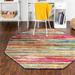 Blue/Orange 63 x 0.33 in Area Rug - Wade Logan® Muehlebach Striped Pink/Orange/Blue Rug Polypropylene | 63 W x 0.33 D in | Wayfair