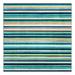 Blue/Green 120 x 0.33 in Area Rug - Wade Logan® Analiese Striped Teal Area Rug Polypropylene | 120 W x 0.33 D in | Wayfair