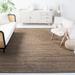White 120 x 0.35 in Area Rug - Highland Dunes Concord Striped Handwoven Flatweave Beige Area Rug Cotton/Jute & Sisal | 120 W x 0.35 D in | Wayfair