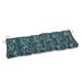 Canora Grey Indoor/Outdoor Seat Cushion Polyester in Green/Blue/Black | 60 W in | Wayfair E69D439480A849E99BE463D8C056231C