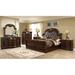 Bloomsbury Market Roma 6 Piece Bedroom Set, Dark Walnut Upholstered in Brown | 75 H x 84 W x 90 D in | Wayfair D8934E1EA91E494898A0348EC5F1A67A