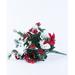 Primrue Holi Bouquet Bouquet Holly Poinsettia Stem & Sprays Faux Silk in Red | 34 H x 18 W x 18 D in | Wayfair 6376F49CEAC24BA5AC0519CBB1799621