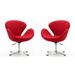 Manhattan Comfort Chrome Adjustable Swivel Chair (Set of 2)