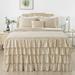 4 Piece Knit Ruffled Style Bed Skirt Coverlets Bedspreads