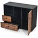 Wood Mobile Filing Cabinet Large Storage Cabinet Printer Stand