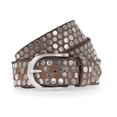 b.belt Nietengürtel Leder 95 cm Hellbraun Damen