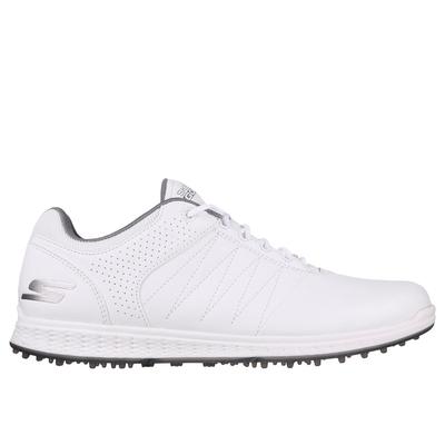 Skechers Men's GO GOLF Pivot Shoes | Size 10.0 Extra Wide | White/Gray | Textile/Synthetic