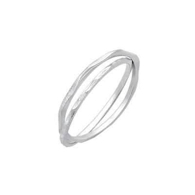 Elli Wickelring Strukturiert Vintage Style 925 Silber 52 Damen Image