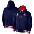 Men's Nike Navy Brooklyn Nets 2021/22 City Edition Courtside Hooded Full-Zip Bomber Jacket