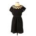 Silence and Noise Casual Dress - Popover: Black Solid Dresses - Women's Size X-Small