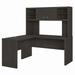 Office by kathy ireland® Echo L Shaped Desk with Hutch in Charcoal Maple - Bush Business Furniture ECH031CM