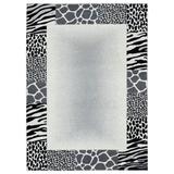 MDA Home Crystal 5'x8' Animal Print Fabric Area Rug in Cream/Gray - MDA Rugs CT0258