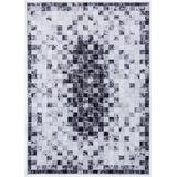 MDA Home Capri 8'x10' Checkered Transitional Fabric Area Rug in White/Gray - MDA Rugs CC03810