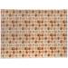 KAVKA DESIGNS Rounded Rectangles Tan Office Mat by Becky Bailey in White/Brown | 0.08 H x 108 W x 144 D in | Wayfair MWOMT-17304-3X5-BBA8409