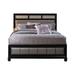 Rosdorf Park Berky Standard Bed Wood & /Upholstered/Faux leather in Gray/Black | 56 H x 63.25 W x 84.75 D in | Wayfair